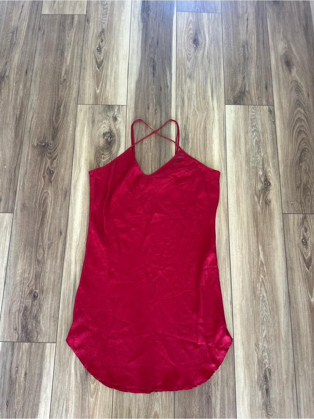Harley Davidson womens 100% silk Red Mini Slip Dress size large